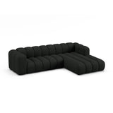 Lupine Modulares 4-Sitzer Ecksofa, Rechte Seite, aus Boucle in Schwarz (Baloo 2082), 290x177 cm von Micadoni – Bild 3