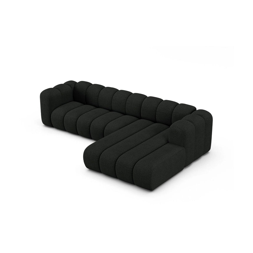 Lupine Modulares 4-Sitzer Ecksofa, Rechte Seite, aus Boucle in Schwarz (Baloo 2082), 290x177 cm von Micadoni – Bild 4