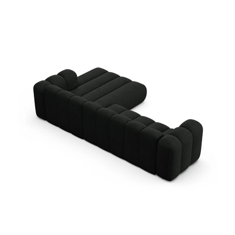 Lupine Modulares 4-Sitzer Ecksofa, Rechte Seite, aus Boucle in Schwarz (Baloo 2082), 290x177 cm von Micadoni – Bild 5