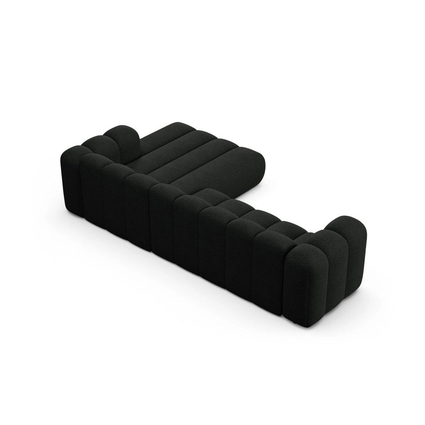 Lupine Modulares 4-Sitzer Ecksofa, Rechte Seite, aus Boucle in Schwarz (Baloo 2082), 290x177 cm von Micadoni – Bild 5