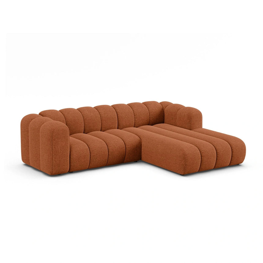 Lupine Modulares 4-Sitzer Ecksofa, Rechte Seite, aus Chenille in Brick (Eden 10 Terra), 260x177 cm von Micadoni – Bild 2