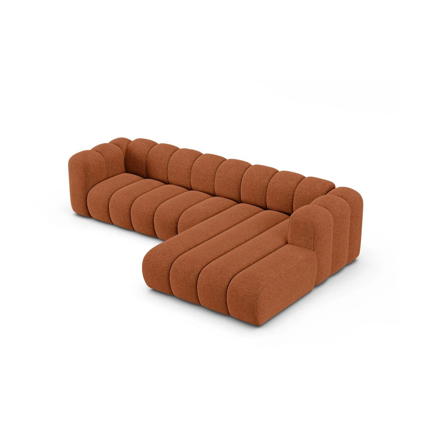 Lupine Modulares 4-Sitzer Ecksofa, Rechte Seite, aus Chenille in Brick (Eden 10 Terra), 290x177 cm von Micadoni – Bild 5