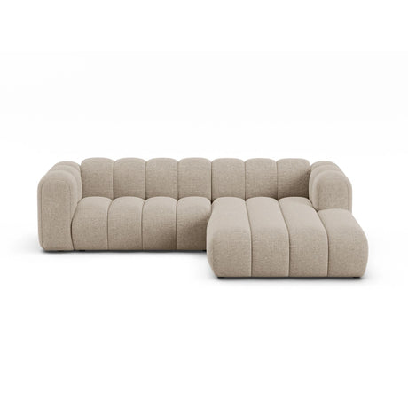 Lupine Modulares 4-Sitzer Ecksofa, Rechte Seite, aus Chenille in Dunkelbeige (Eden 4 Beige), 260x177 cm von Micadoni – Bild 1