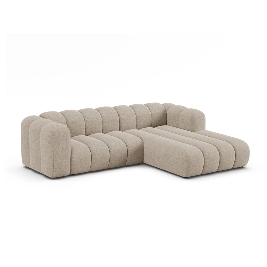 Lupine Modulares 4-Sitzer Ecksofa, Rechte Seite, aus Chenille in Dunkelbeige (Eden 4 Beige), 260x177 cm von Micadoni – Bild 2