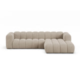 Lupine Modulares 4-Sitzer Ecksofa, Rechte Seite, aus Chenille in Dunkelbeige (Eden 4 Beige), 290x177 cm von Micadoni – Bild 1
