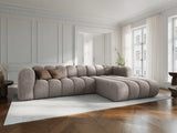 Lupine Modulares 4-Sitzer Ecksofa, Rechte Seite, aus Chenille in Dunkelbeige (Eden 4 Beige), 290x177 cm von Micadoni – Bild 2