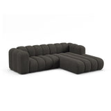 Lupine Modulares 4-Sitzer Ecksofa, Rechte Seite, aus Chenille in Dunkelgrau (Eden 20 Graphite), 260x177 cm von Micadoni – Bild 2