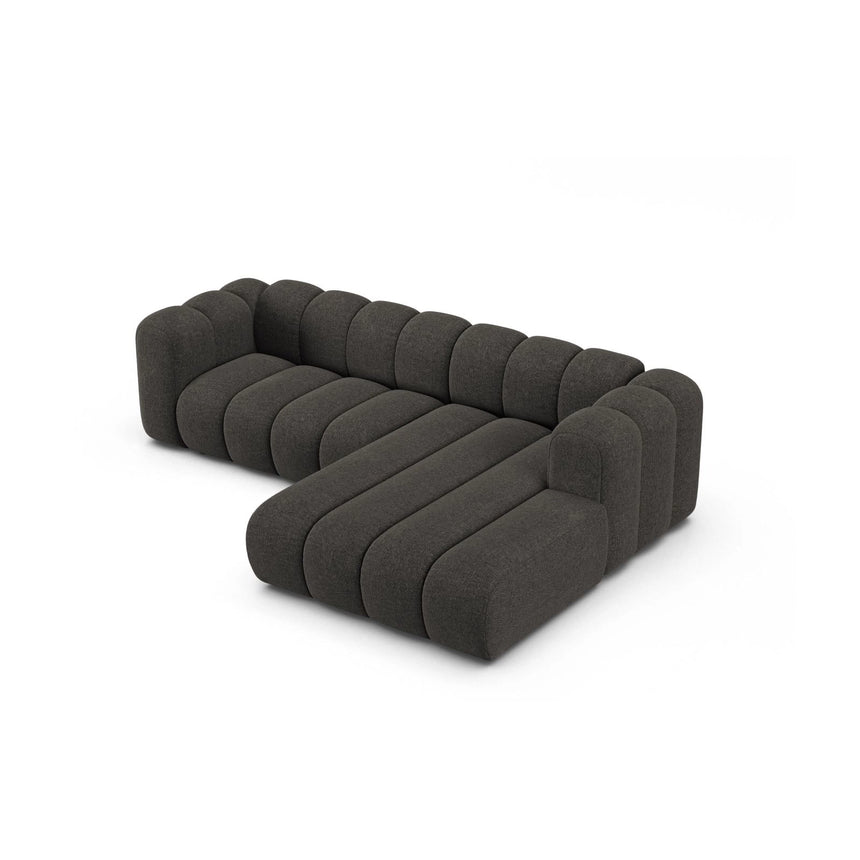 Lupine Modulares 4-Sitzer Ecksofa, Rechte Seite, aus Chenille in Dunkelgrau (Eden 20 Graphite), 260x177 cm von Micadoni – Bild 3