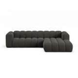 Lupine Modulares 4-Sitzer Ecksofa, Rechte Seite, aus Chenille in Dunkelgrau (Eden 20 Graphite), 290x177 cm von Micadoni – Bild 1