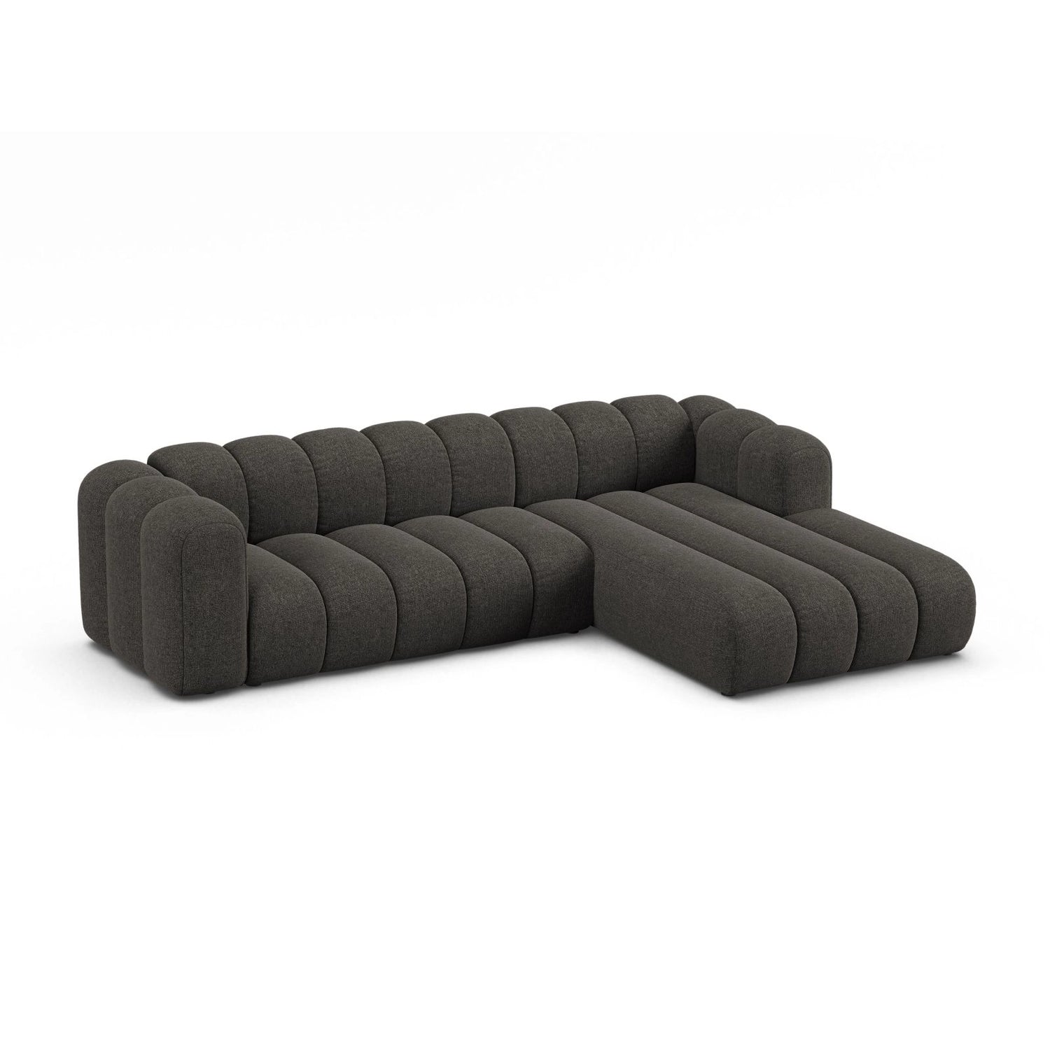 Lupine Modulares 4-Sitzer Ecksofa, Rechte Seite, aus Chenille in Dunkelgrau (Eden 20 Graphite), 290x177 cm von Micadoni – Bild 4