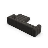 Lupine Modulares 4-Sitzer Ecksofa, Rechte Seite, aus Chenille in Dunkelgrau (Eden 20 Graphite), 290x177 cm von Micadoni – Bild 6