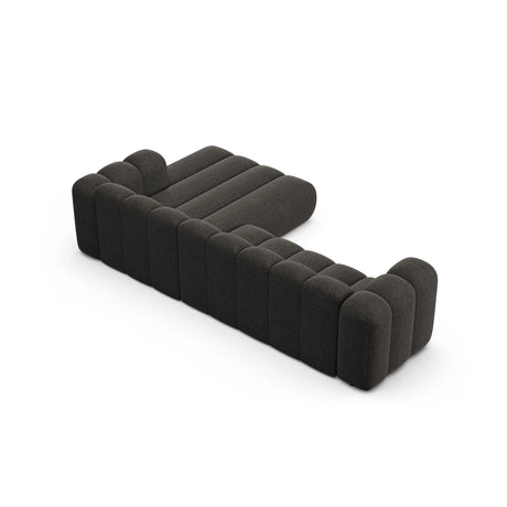 Lupine Modulares 4-Sitzer Ecksofa, Rechte Seite, aus Chenille in Dunkelgrau (Eden 20 Graphite), 290x177 cm von Micadoni – Bild 6