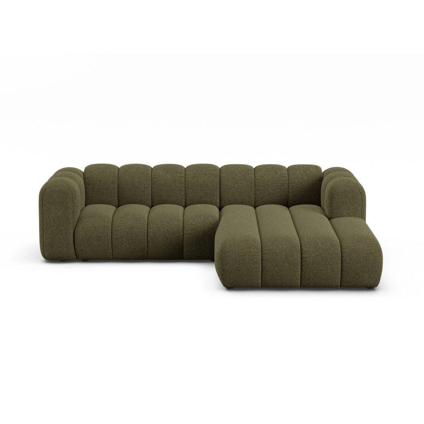 Lupine Modulares 4-Sitzer Ecksofa, Rechte Seite, aus Chenille in Grün (Eden 12 Olive), 260x177 cm von Micadoni – Bild 1