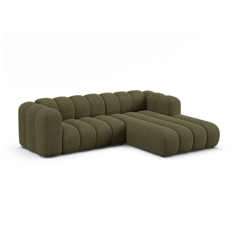 Lupine Modulares 4-Sitzer Ecksofa, Rechte Seite, aus Chenille in Grün (Eden 12 Olive), 260x177 cm von Micadoni – Bild 2