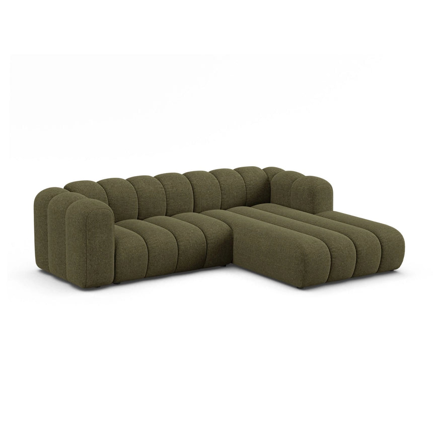 Lupine Modulares 4-Sitzer Ecksofa, Rechte Seite, aus Chenille in Grün (Eden 12 Olive), 260x177 cm von Micadoni – Bild 2