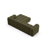 Lupine Modulares 4-Sitzer Ecksofa, Rechte Seite, aus Chenille in Grün (Eden 12 Olive), 260x177 cm von Micadoni – Bild 4