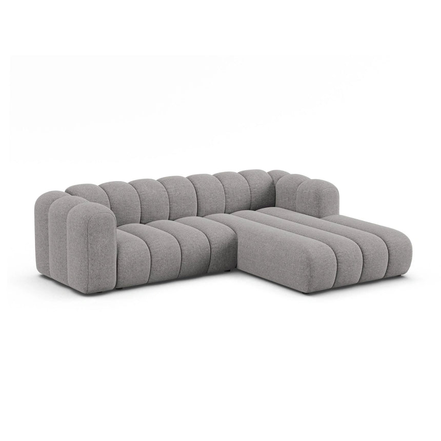 Lupine Modulares 4-Sitzer Ecksofa, Rechte Seite, aus Chenille in Hellgrau (Eden 18 Grey), 260x177 cm von Micadoni – Bild 2