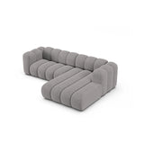 Lupine Modulares 4-Sitzer Ecksofa, Rechte Seite, aus Chenille in Hellgrau (Eden 18 Grey), 260x177 cm von Micadoni – Bild 3