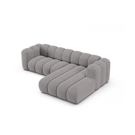 Lupine Modulares 4-Sitzer Ecksofa, Rechte Seite, aus Chenille in Hellgrau (Eden 18 Grey), 260x177 cm von Micadoni – Bild 3