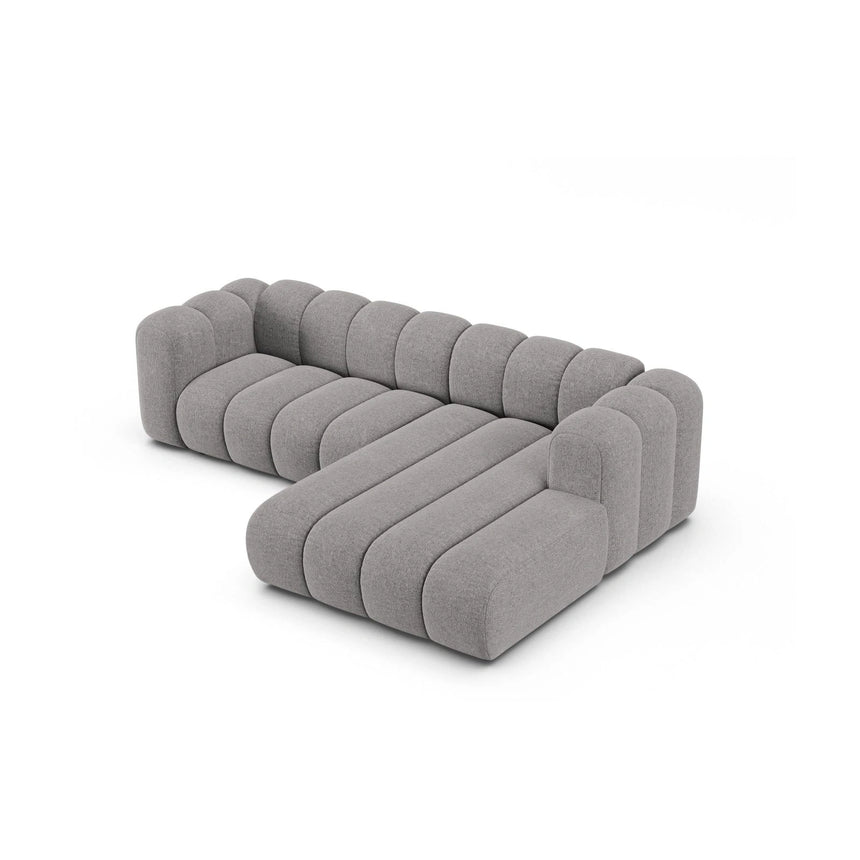 Lupine Modulares 4-Sitzer Ecksofa, Rechte Seite, aus Chenille in Hellgrau (Eden 18 Grey), 260x177 cm von Micadoni – Bild 3
