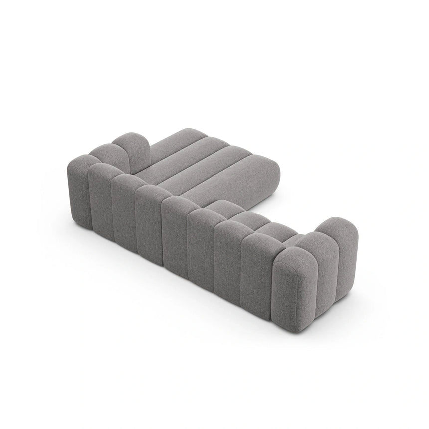 Lupine Modulares 4-Sitzer Ecksofa, Rechte Seite, aus Chenille in Hellgrau (Eden 18 Grey), 260x177 cm von Micadoni – Bild 4