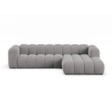 Lupine Modulares 4-Sitzer Ecksofa, Rechte Seite, aus Chenille in Hellgrau (Eden 18 Grey), 290x177 cm von Micadoni – Bild 1