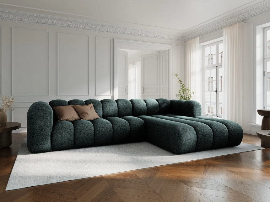 Lupine Modulares 4-Sitzer Ecksofa, Rechte Seite, aus Chenille in Hellgrau (Eden 18 Grey), 290x177 cm von Micadoni – Bild 2