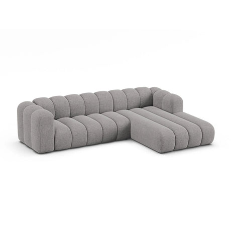 Lupine Modulares 4-Sitzer Ecksofa, Rechte Seite, aus Chenille in Hellgrau (Eden 18 Grey), 290x177 cm von Micadoni – Bild 4