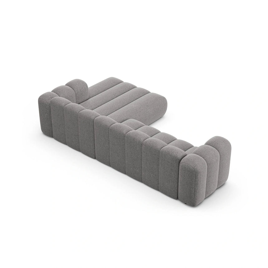 Lupine Modulares 4-Sitzer Ecksofa, Rechte Seite, aus Chenille in Hellgrau (Eden 18 Grey), 290x177 cm von Micadoni – Bild 6