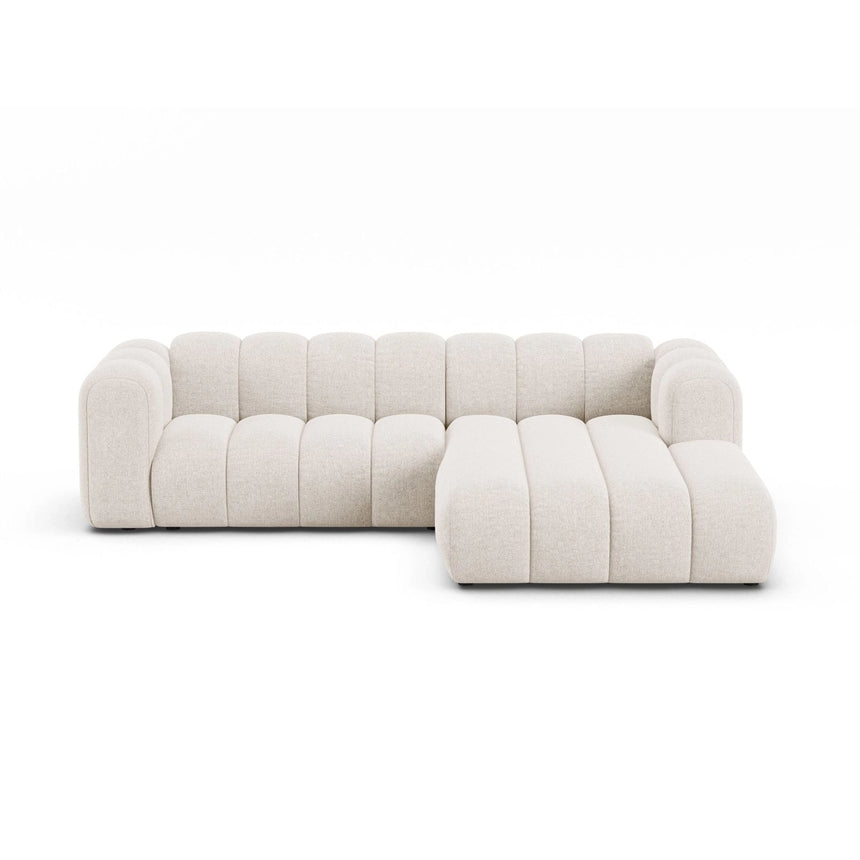 Lupine Modulares 4-Sitzer Ecksofa, Rechte Seite, aus Chenille in Leichtes Beige (Eden 2 Pearl), 260x177 cm von Micadoni – Bild 1