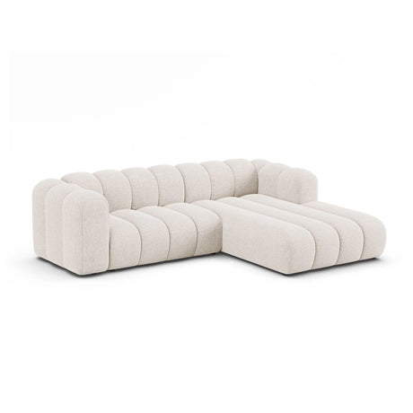 Lupine Modulares 4-Sitzer Ecksofa, Rechte Seite, aus Chenille in Leichtes Beige (Eden 2 Pearl), 260x177 cm von Micadoni – Bild 2