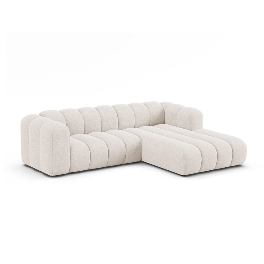Lupine Modulares 4-Sitzer Ecksofa, Rechte Seite, aus Chenille in Leichtes Beige (Eden 2 Pearl), 260x177 cm von Micadoni – Bild 2