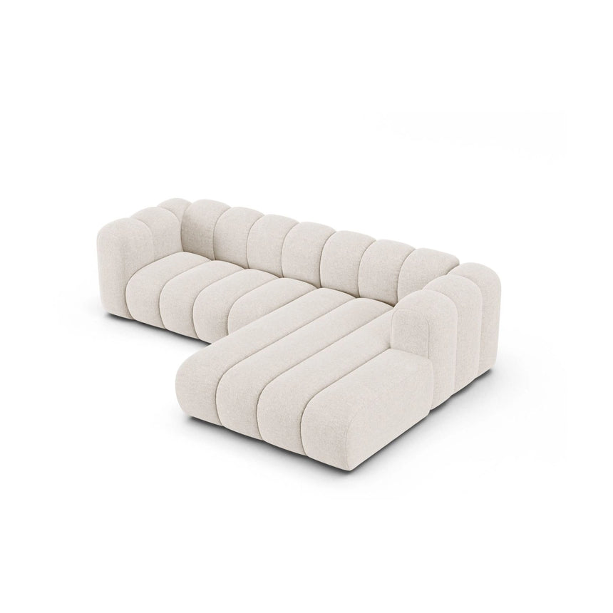 Lupine Modulares 4-Sitzer Ecksofa, Rechte Seite, aus Chenille in Leichtes Beige (Eden 2 Pearl), 260x177 cm von Micadoni – Bild 3