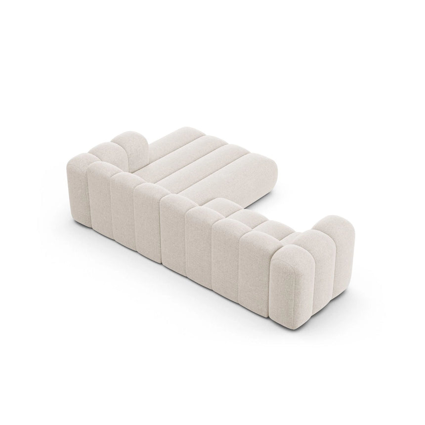 Lupine Modulares 4-Sitzer Ecksofa, Rechte Seite, aus Chenille in Leichtes Beige (Eden 2 Pearl), 260x177 cm von Micadoni – Bild 4