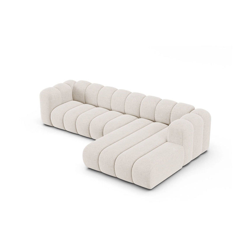 Lupine Modulares 4-Sitzer Ecksofa, Rechte Seite, aus Chenille in Leichtes Beige (Eden 2 Pearl), 290x177 cm von Micadoni – Bild 5