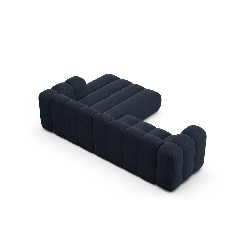 Lupine Modulares 4-Sitzer Ecksofa, Rechte Seite, aus Chenille in Marineblau (Eden 16 Deep Blue), 260x177 cm von Micadoni – Bild 4