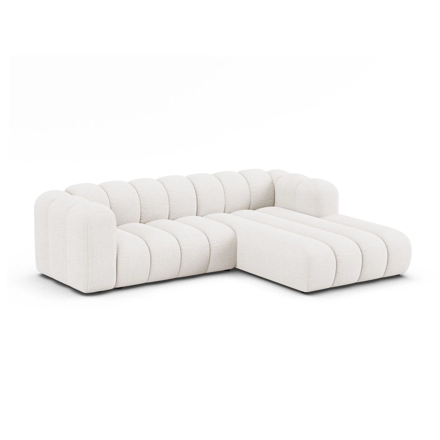 Lupine Modulares 4-Sitzer Ecksofa, Rechte Seite, aus Samt, Chenille oder Boucle, 260x177 cm von Micadoni – Bild 2