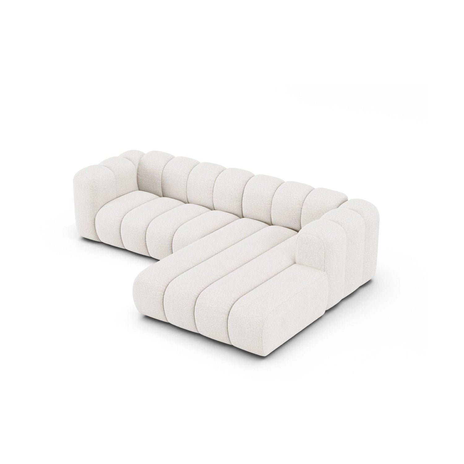 Lupine Modulares 4-Sitzer Ecksofa, Rechte Seite, aus Samt, Chenille oder Boucle, 260x177 cm von Micadoni – Bild 3
