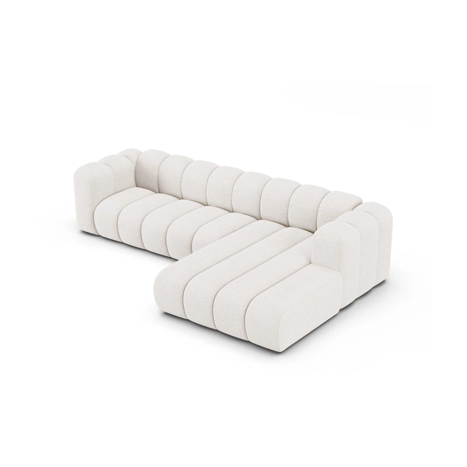 Lupine Modulares 4-Sitzer Ecksofa, Rechte Seite, aus Samt, Chenille oder Boucle, 290x177 cm von Micadoni – Bild 4