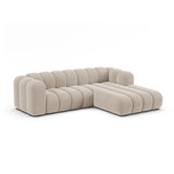 Lupine Modulares 4-Sitzer Ecksofa, Rechte Seite, aus Samt in Beige (Salvador 1), 260x177 cm von Micadoni – Bild 2