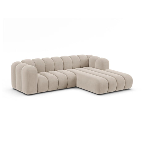 Lupine Modulares 4-Sitzer Ecksofa, Rechte Seite, aus Samt in Beige (Salvador 1), 260x177 cm von Micadoni – Bild 2