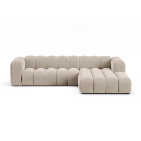 Lupine Modulares 4-Sitzer Ecksofa, Rechte Seite, aus Samt in Beige (Salvador 1), 290x177 cm von Micadoni – Bild 1