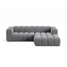 Lupine Modulares 4-Sitzer Ecksofa, Rechte Seite, aus Samt in Grau (Salvador 17), 260x177 cm von Micadoni – Bild 1