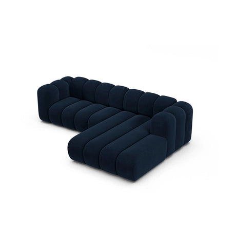 Lupine Modulares 4-Sitzer Ecksofa, Rechte Seite, aus Samt in Königsblau (Salvador 5), 260x177 cm von Micadoni – Bild 3