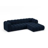 Lupine Modulares 4-Sitzer Ecksofa, Rechte Seite, aus Samt in Königsblau (Salvador 5), 290x177 cm von Micadoni – Bild 3