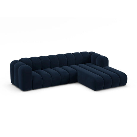 Lupine Modulares 4-Sitzer Ecksofa, Rechte Seite, aus Samt in Königsblau (Salvador 5), 290x177 cm von Micadoni – Bild 3