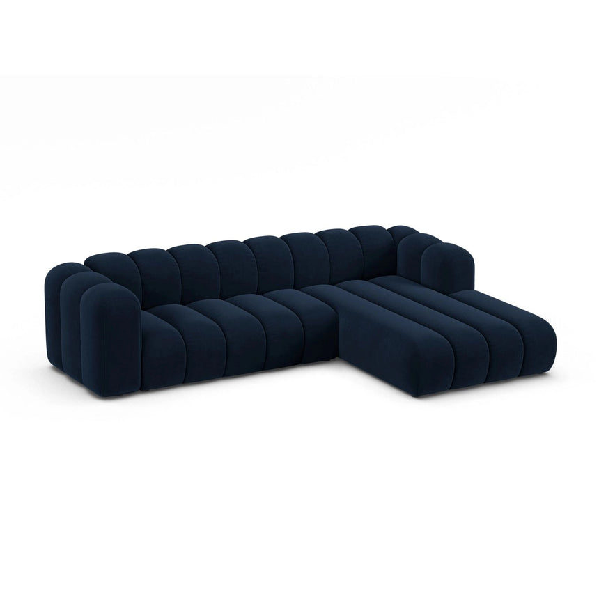Lupine Modulares 4-Sitzer Ecksofa, Rechte Seite, aus Samt in Königsblau (Salvador 5), 290x177 cm von Micadoni – Bild 3