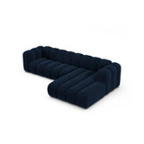 Lupine Modulares 4-Sitzer Ecksofa, Rechte Seite, aus Samt in Königsblau (Salvador 5), 290x177 cm von Micadoni – Bild 4