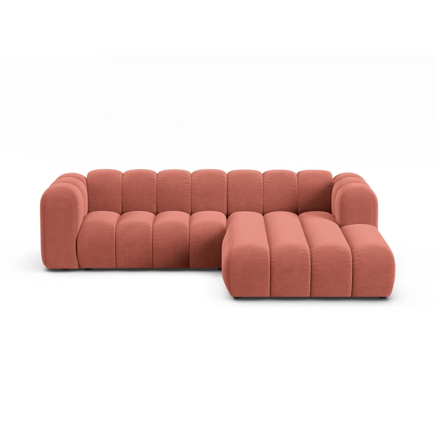 Lupine Modulares 4-Sitzer Ecksofa, Rechte Seite, aus Samt in Koralle (Salvador 12), 260x177 cm von Micadoni – Bild 1