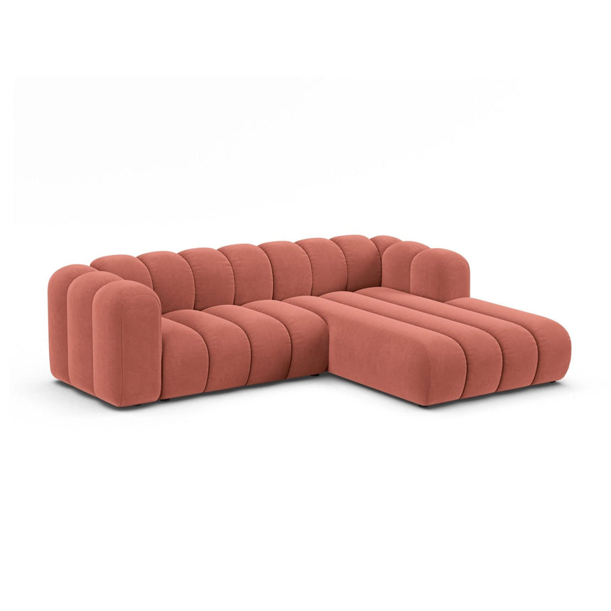 Lupine Modulares 4-Sitzer Ecksofa, Rechte Seite, aus Samt in Koralle (Salvador 12), 260x177 cm von Micadoni – Bild 2